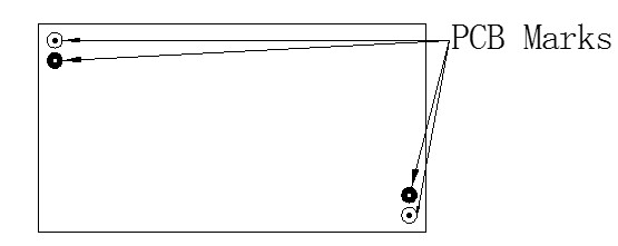 在有貼片的PCB板上，為提高貼片元件的貼裝的準(zhǔn)確性，一般要求在貼片層對(duì)角端放置兩個(gè)校正標(biāo)記(MarkS)點(diǎn)