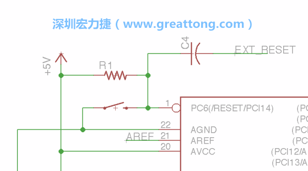 很多PCB設計者的設計不符合人體工學，他們使用很小的按鈕、不方便的元件配置和難以解讀的標簽，千萬不要變成這樣！這次我們的設計有一個大小合適的重置按鈕（reset button）和可以清楚辨認是否已經接上電源的LED指示燈。