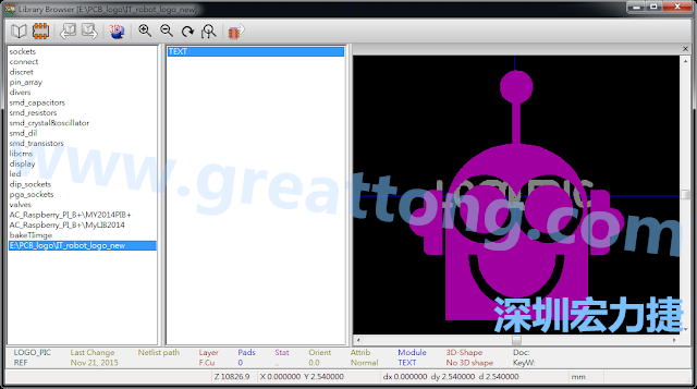 目前這個(gè)Library IT_robot_logo_new.mod 只有一個(gè)footprint。如何增加更多footprint 到這個(gè)library 中呢?