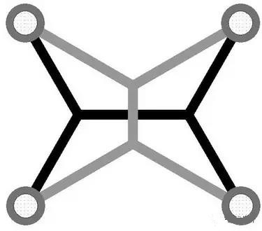 灰色Steiner樹不是最優(yōu)的，但黑色Steiner樹是最優(yōu)的。